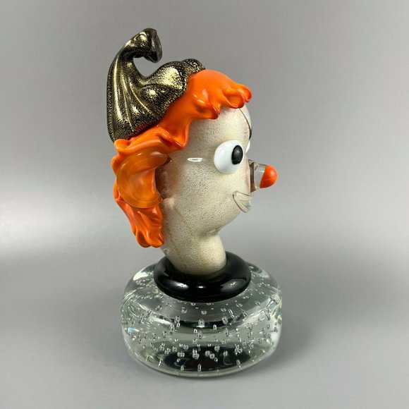 Alfredo Barbini Art Vintage Alfredo Barbini Murano Art Glass Clown
